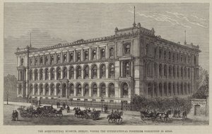 El Museo Agrícola, Berlín, donde se celebra la Exposición Internacional de Pesca de Frank Watkins